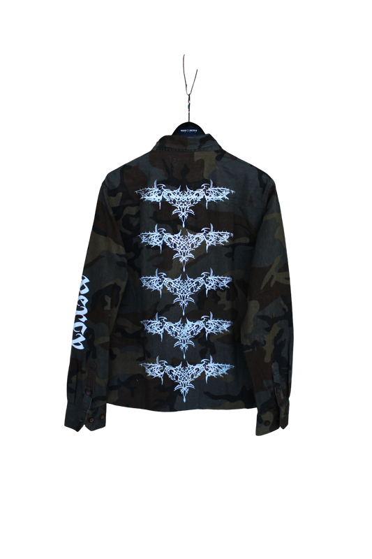 "Way2Bat" Camo Denim Shirt